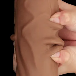 LoveToy SlidingSkin Gode Sliding Skin 23 x 6cm Marron